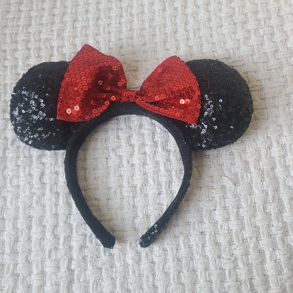 Disney Mini Mouse Ears Headband with Red Bow One Size Fits Most - Picture 1 of 5